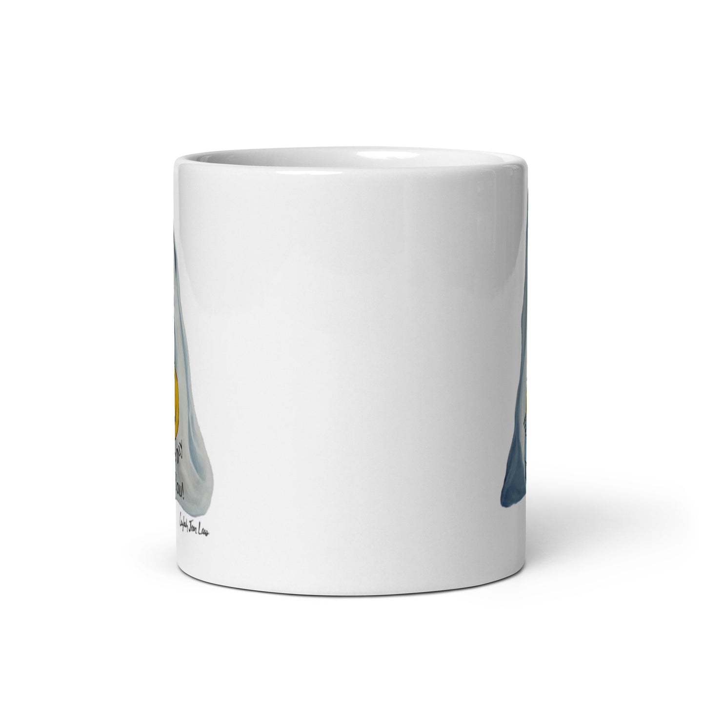 White glossy mug