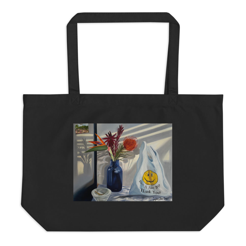 Large organic tote bag