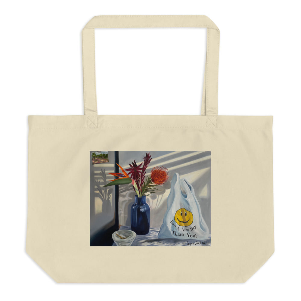 Large organic tote bag